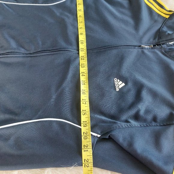 Adidas Men's blue-yellow Three Stripe Logo Full Zip Track Jacket Size: XL - Picture 10 of 12